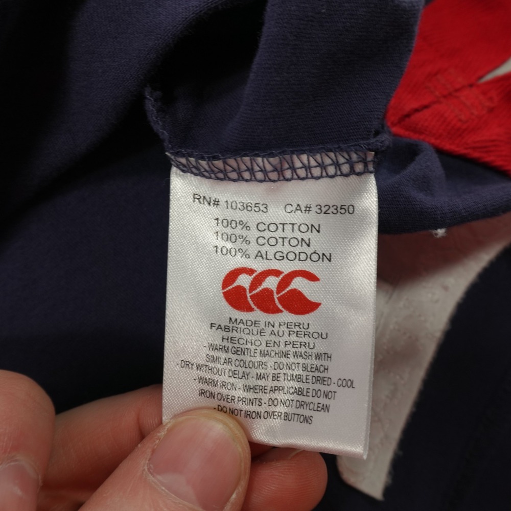 Canterbury of New Zealand Polo Shirt Mens Large Blue Jersey Rugby US XV‎ MinFlaw - Picture 11 of 15
